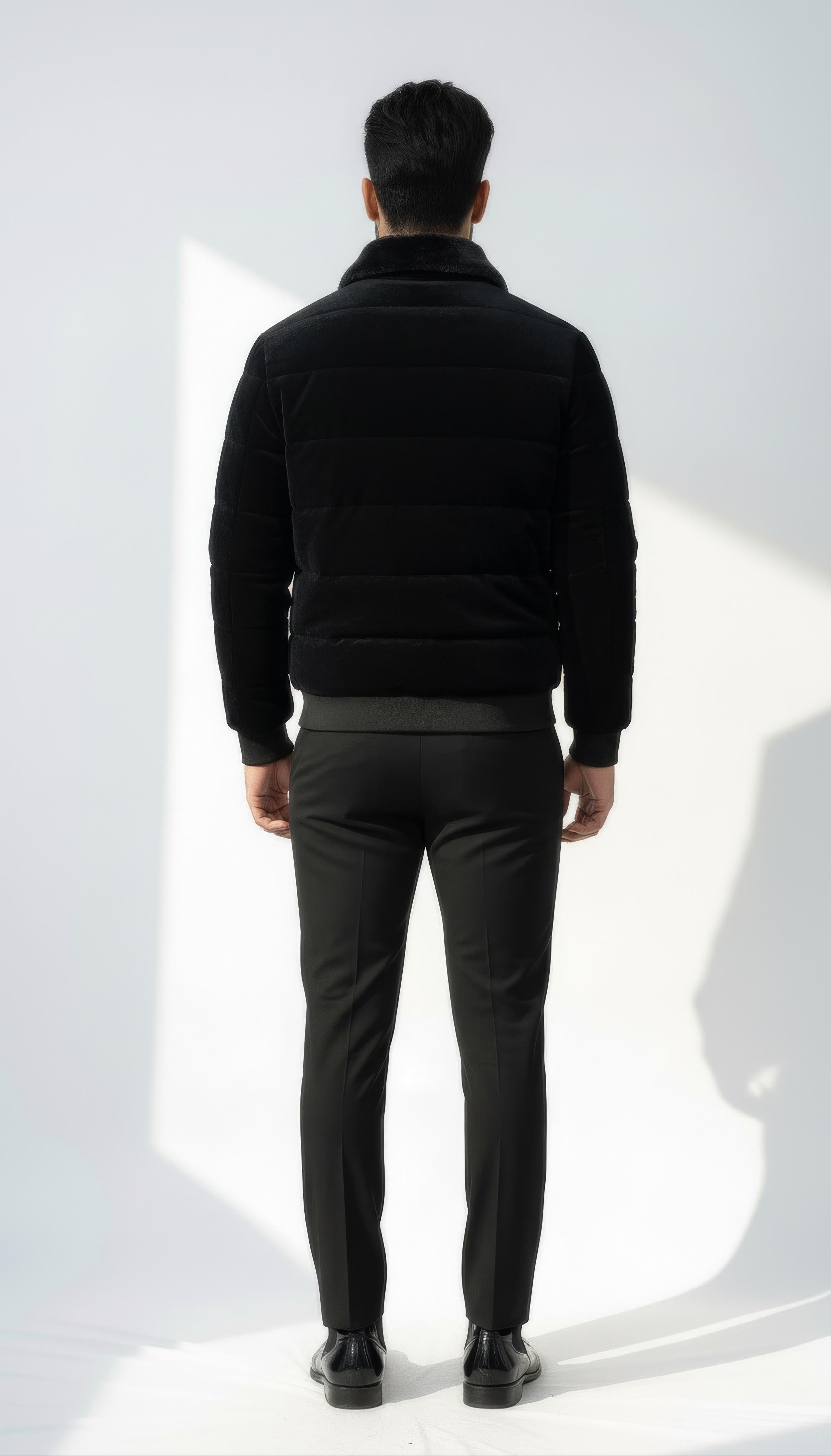 Frost Noir Elite Velour Puffer Satin