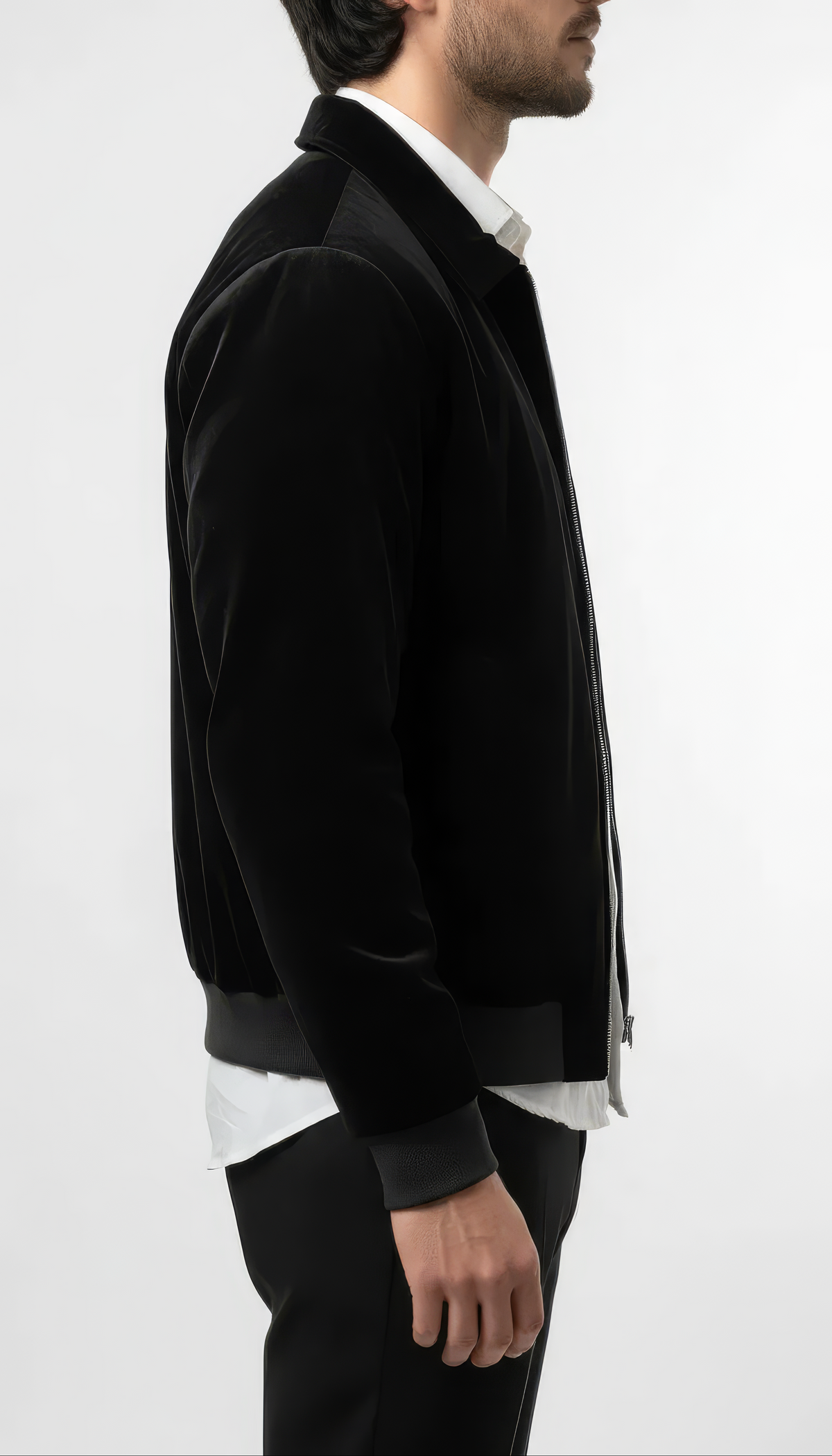 Phantom Black Elite Velour Satin Jacket