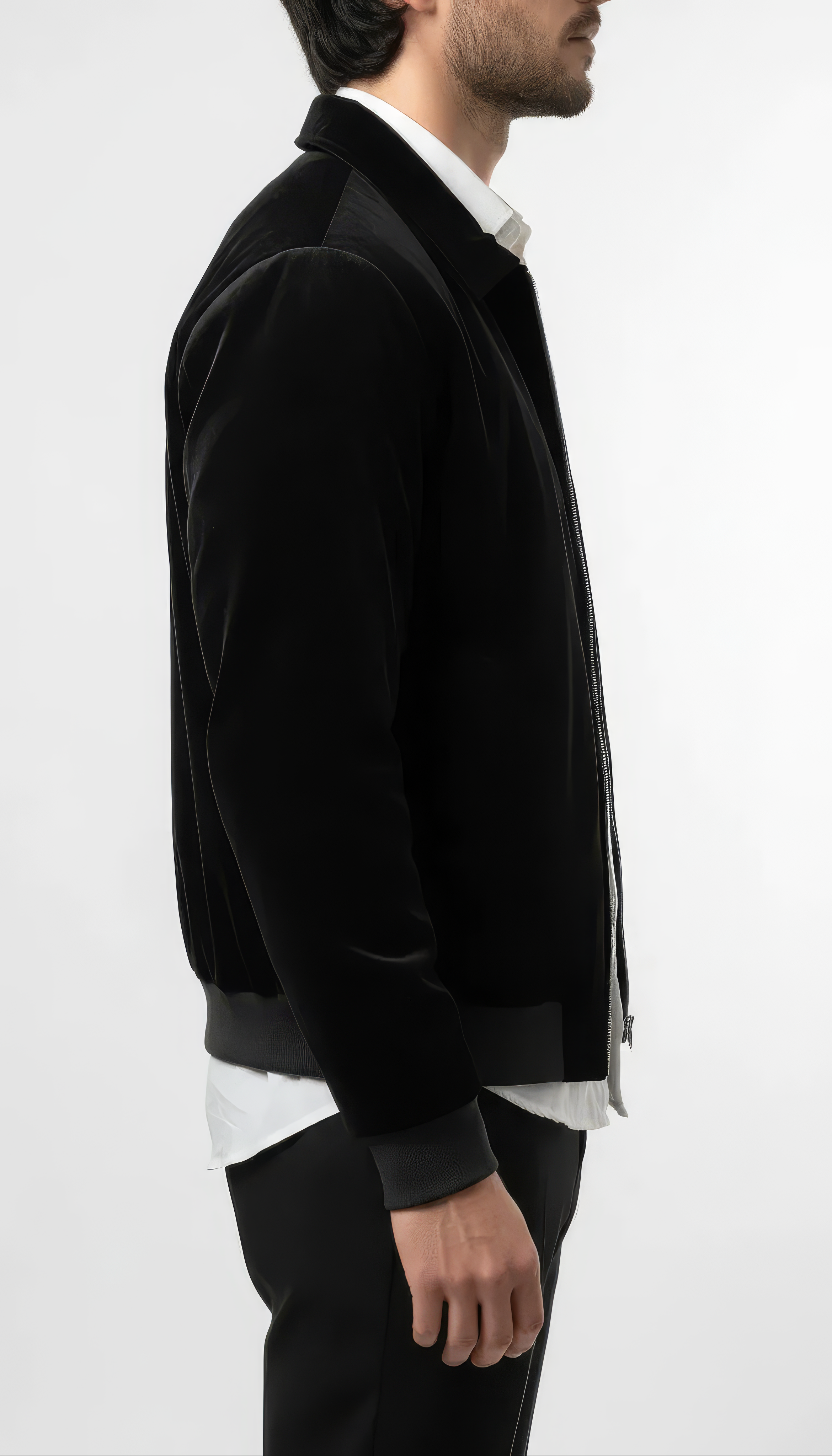 Phantom Black Elite Velour Satin Jacket