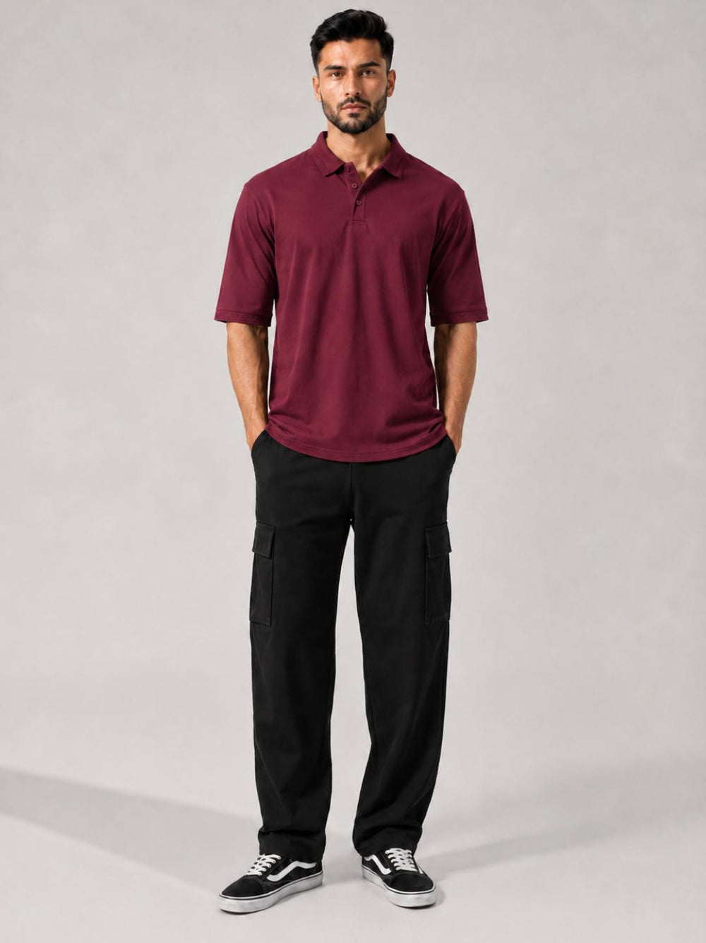 Signature Polo Maroon