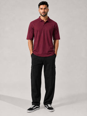 Signature Polo Maroon