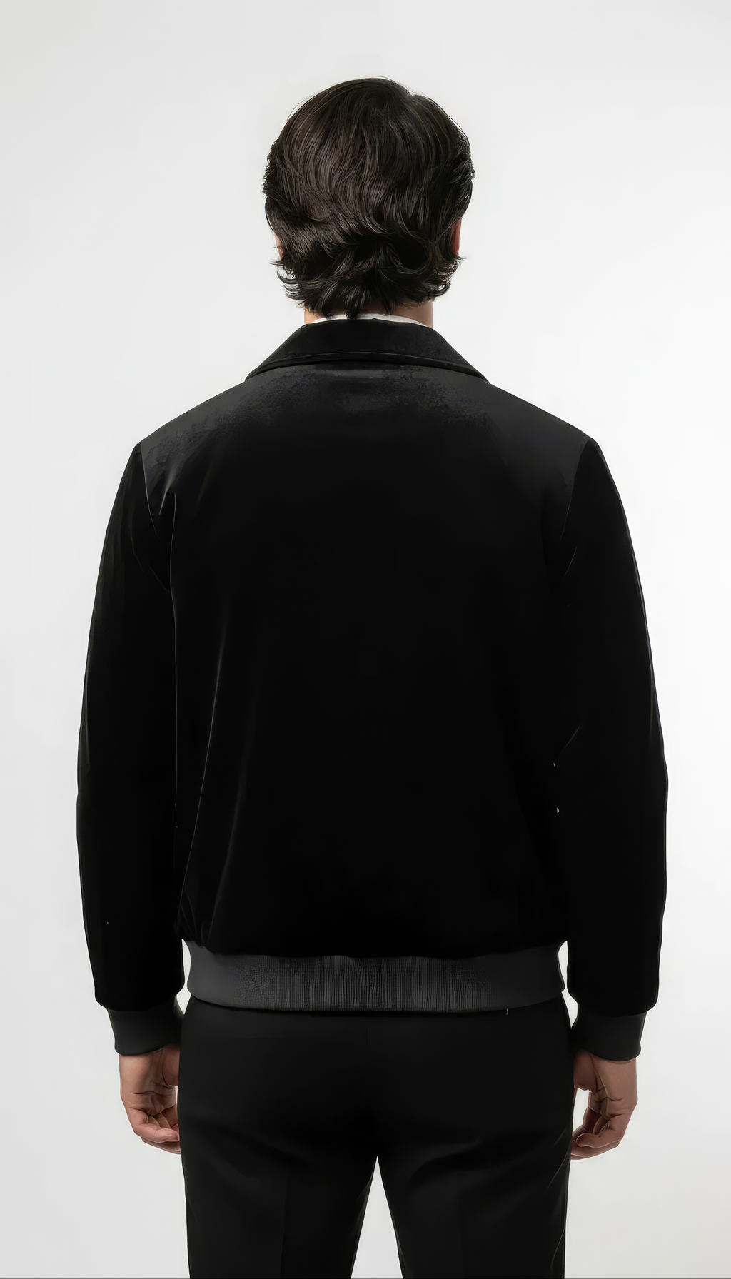 Phantom Black Elite Velour Satin Jacket