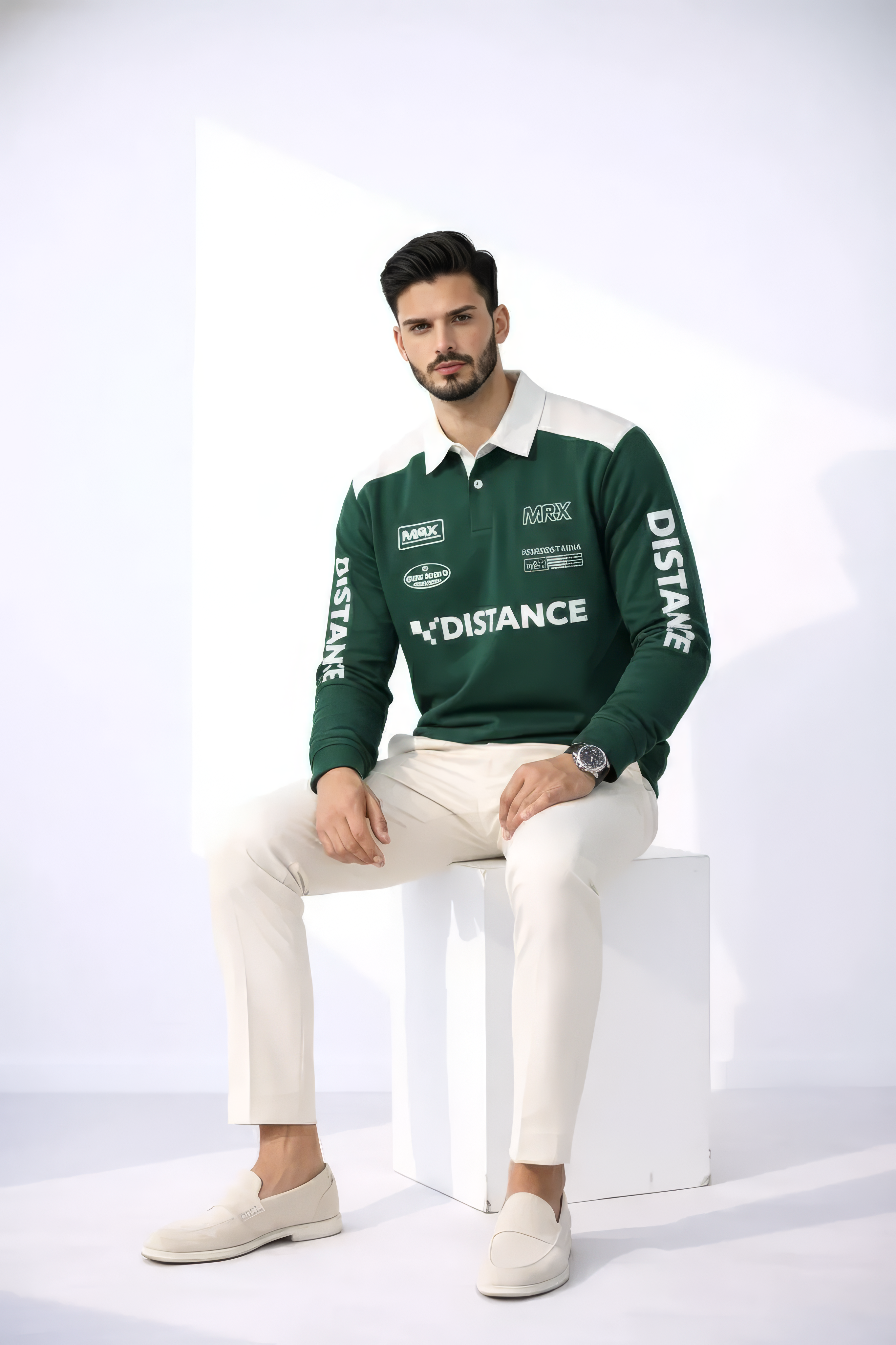 Summit Club Long Sleeve Polo - Emerald Green