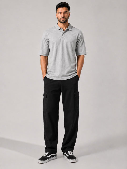 Signature Polo Heather Grey