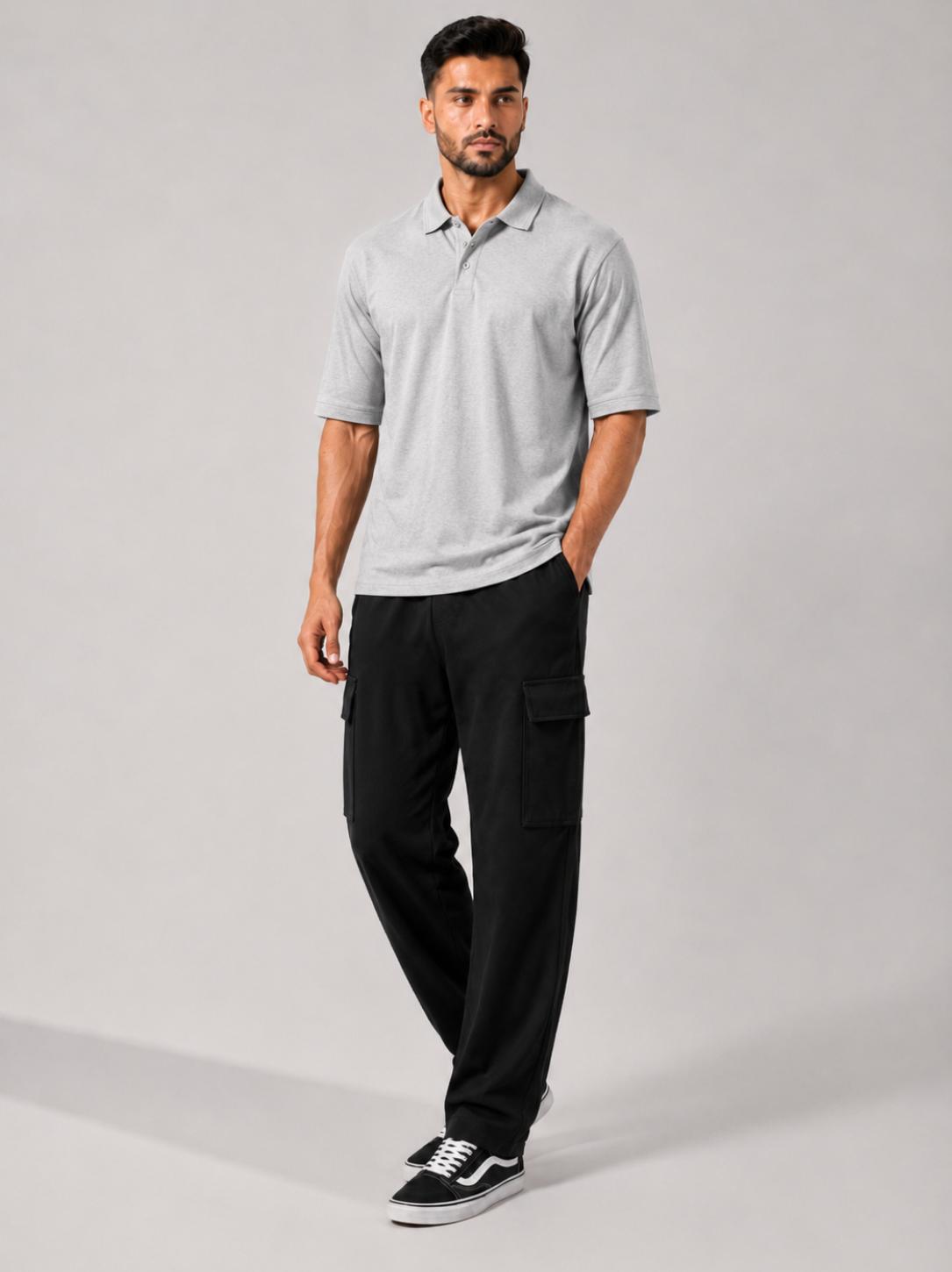 Signature Polo Heather Grey