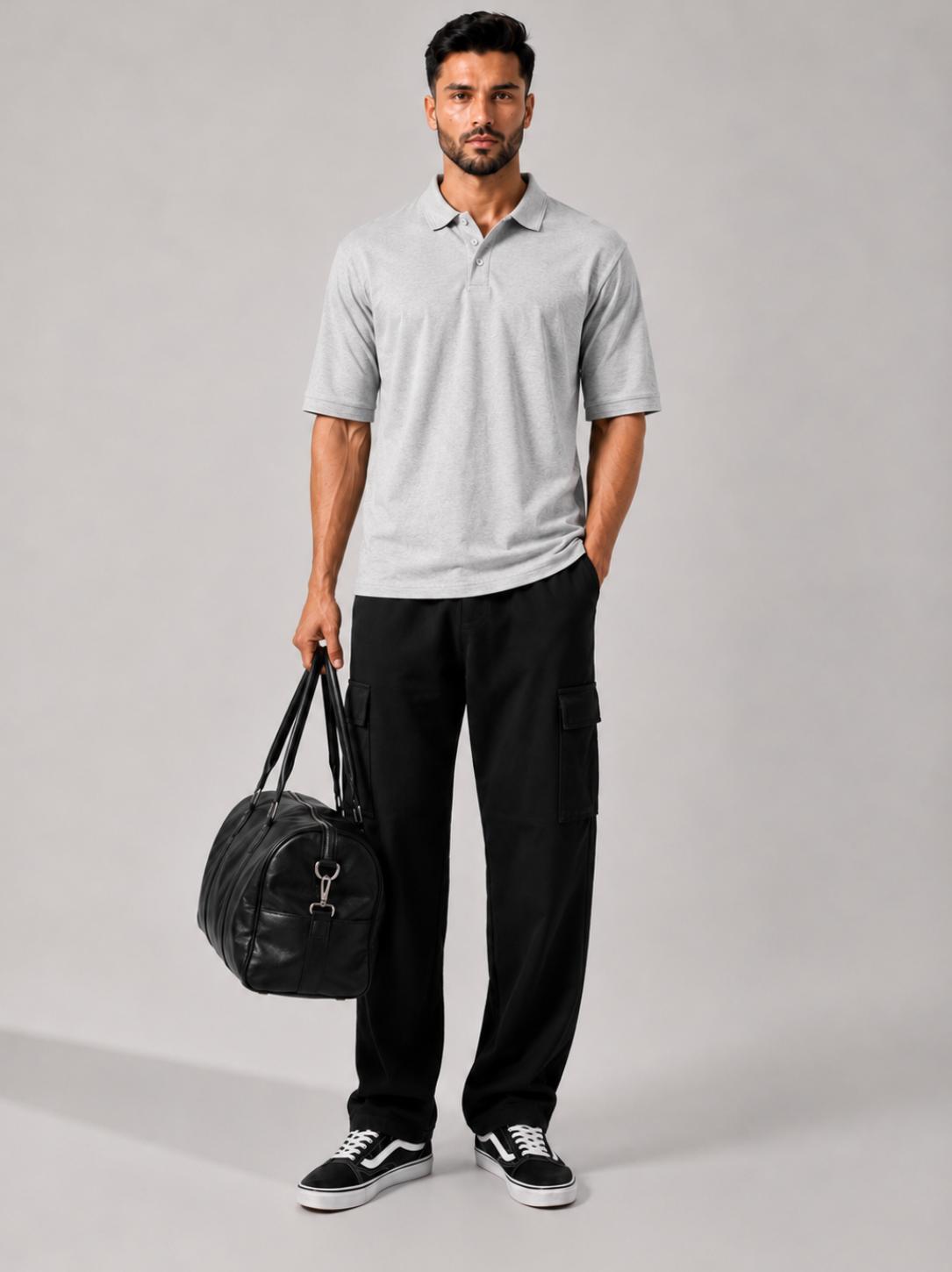 Signature Polo Heather Grey