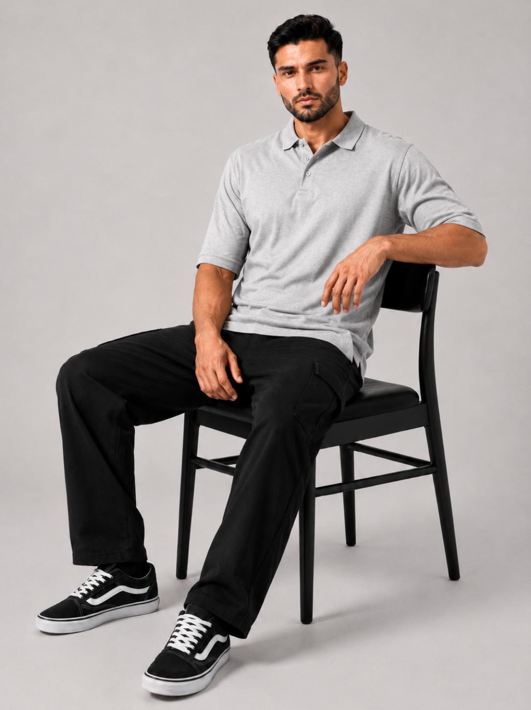 Signature Polo Heather Grey