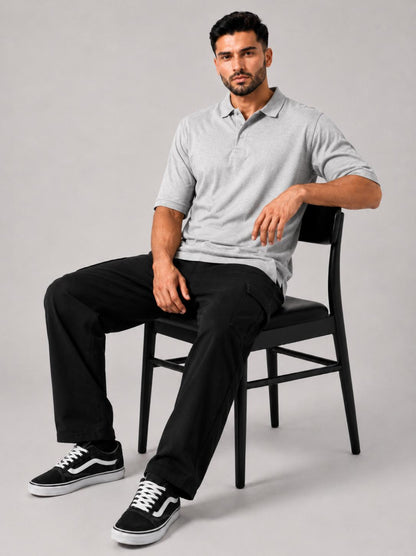 Signature Polo Heather Grey
