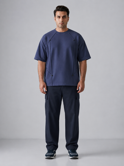 Box Fit Baggy Shirt Black Button