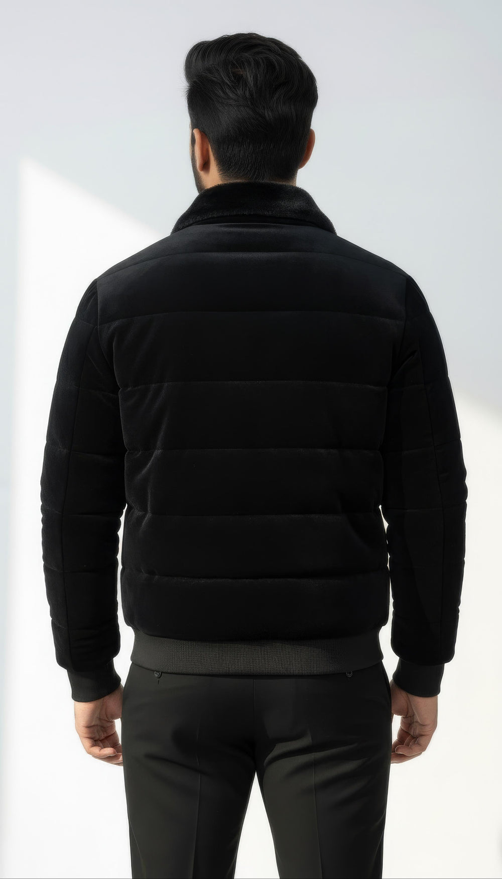 Frost Noir Elite Velour Puffer Satin