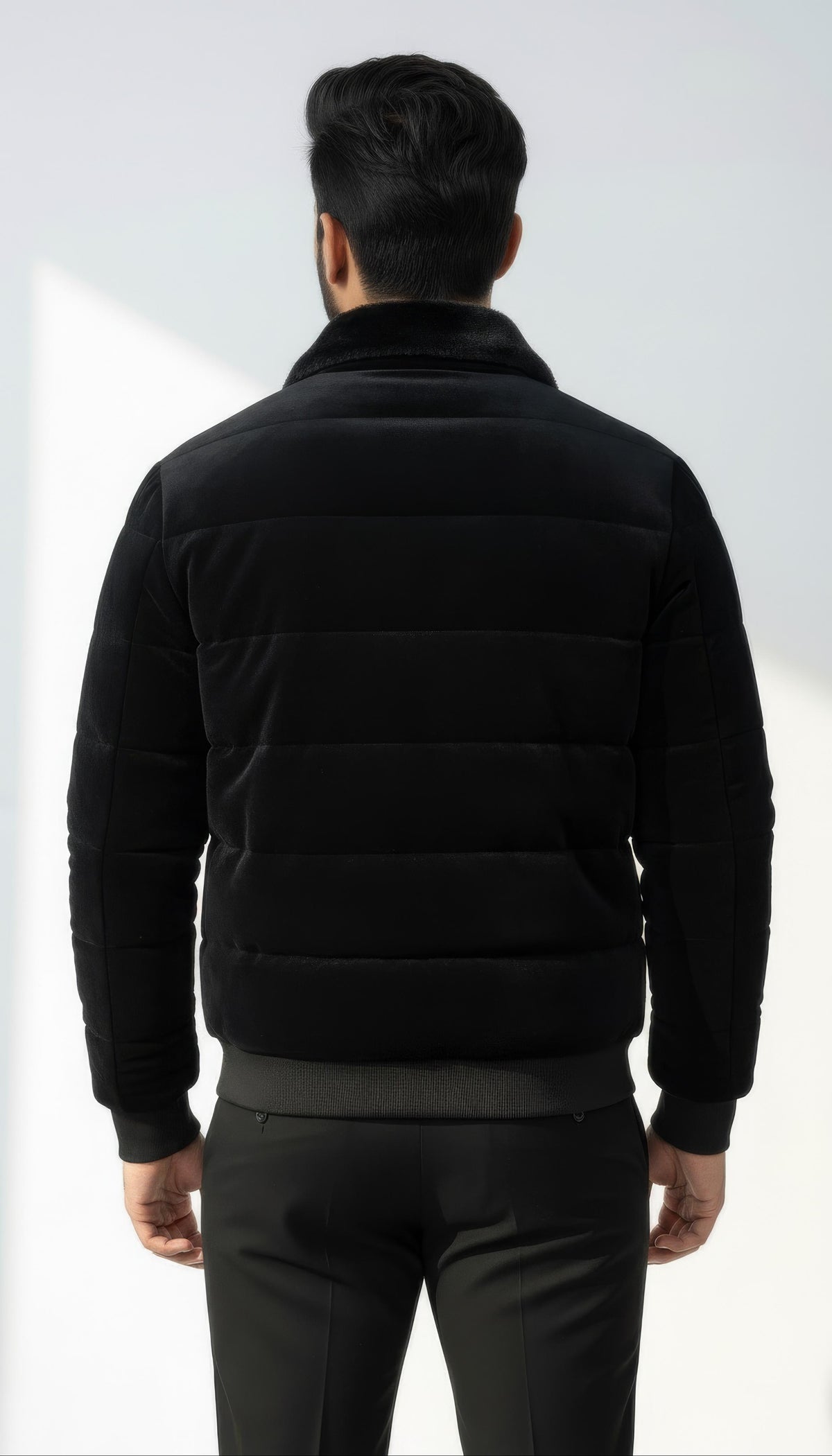 Frost Noir Elite Velour Puffer Satin
