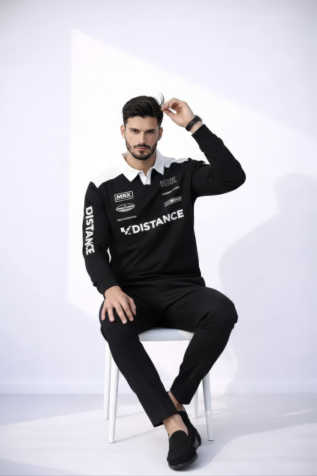 Summit Club Long Sleeve Polo — Black Edition