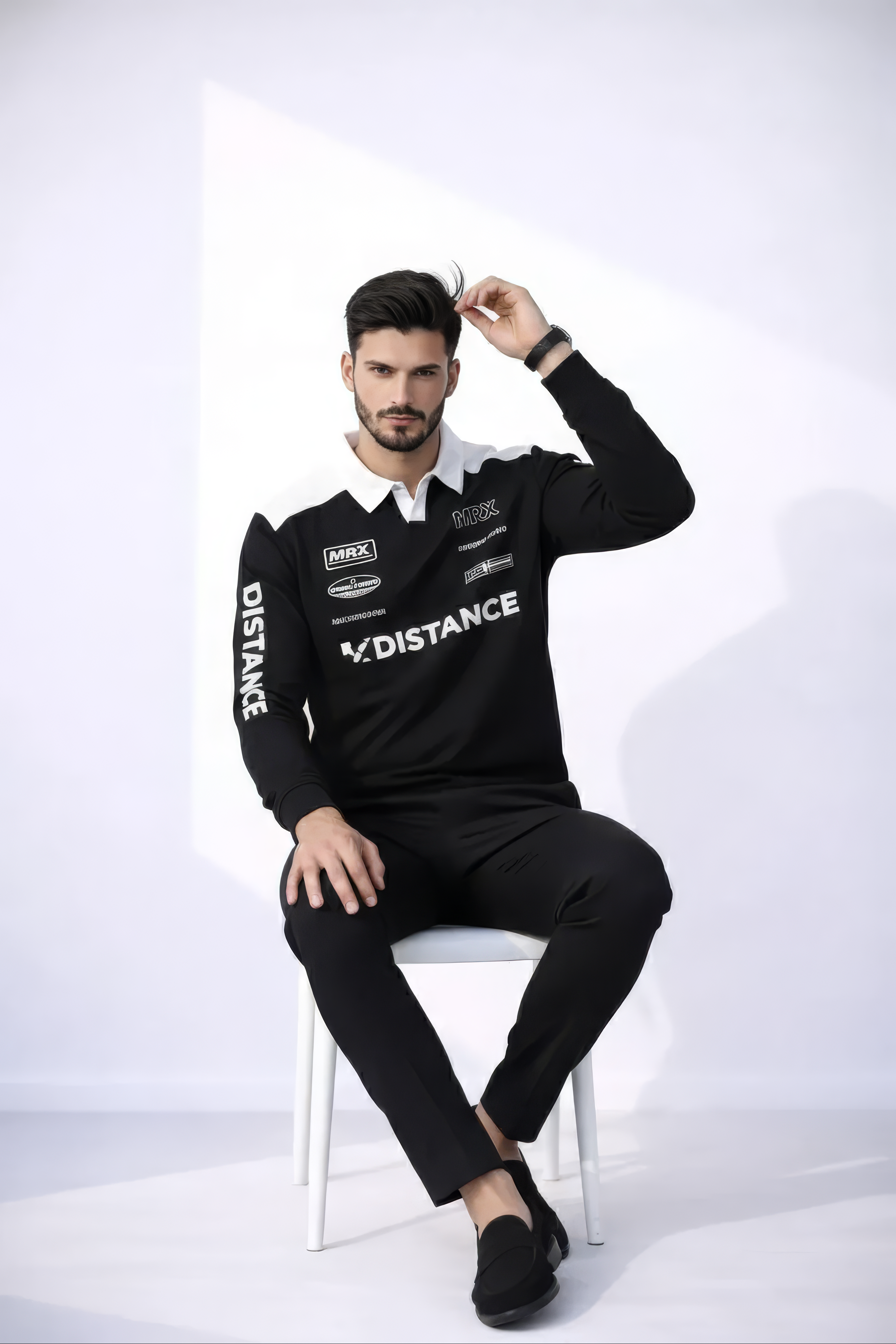 Summit Club Long Sleeve Polo — Black Edition