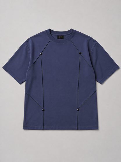 Box Fit Baggy Shirt Black Button