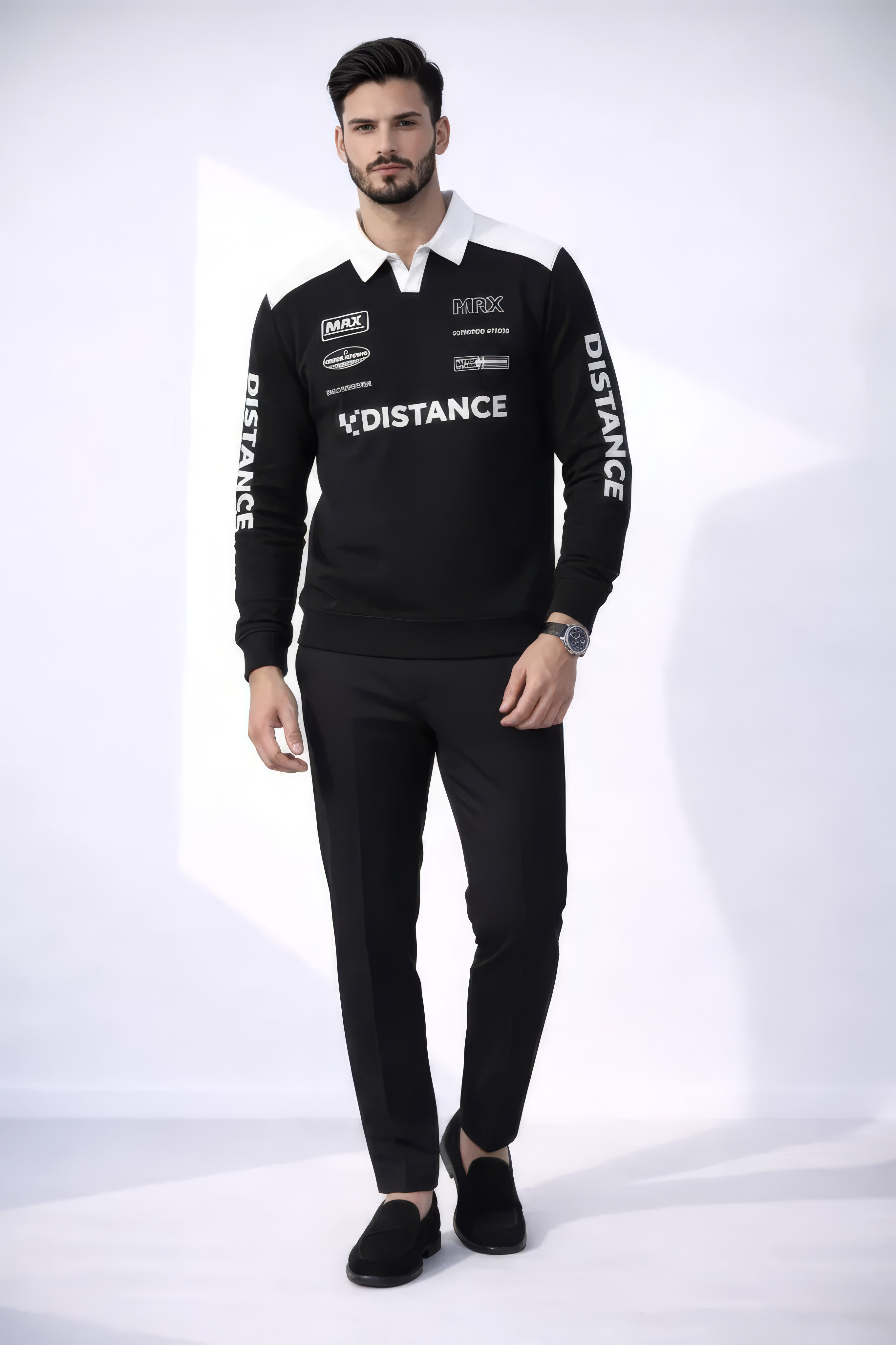 Summit Club Long Sleeve Polo — Black Edition