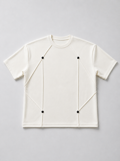 Box Fit Baggy Shirt Black Button