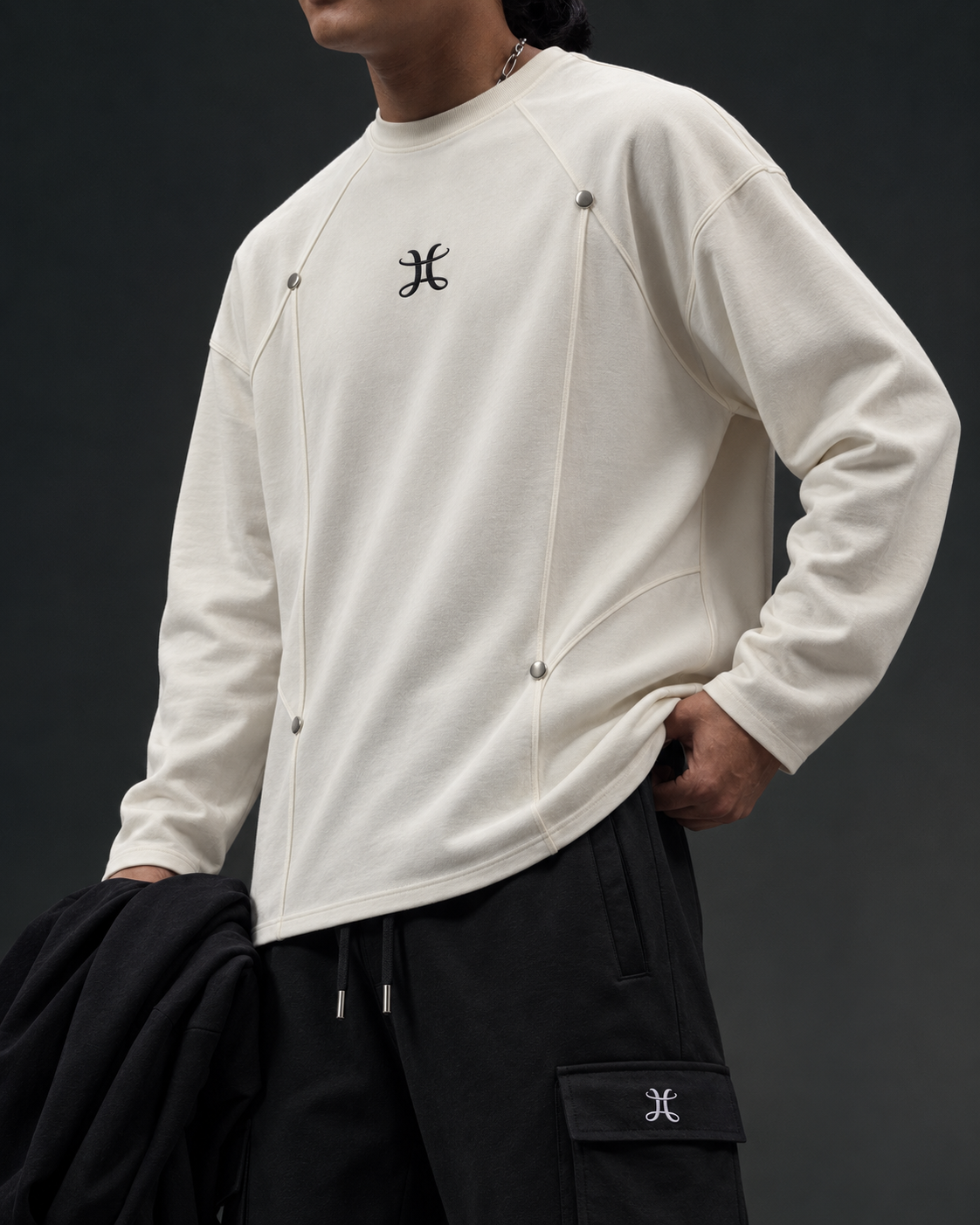 Monolith Contour Box Fit Long Sleeve — Cream White