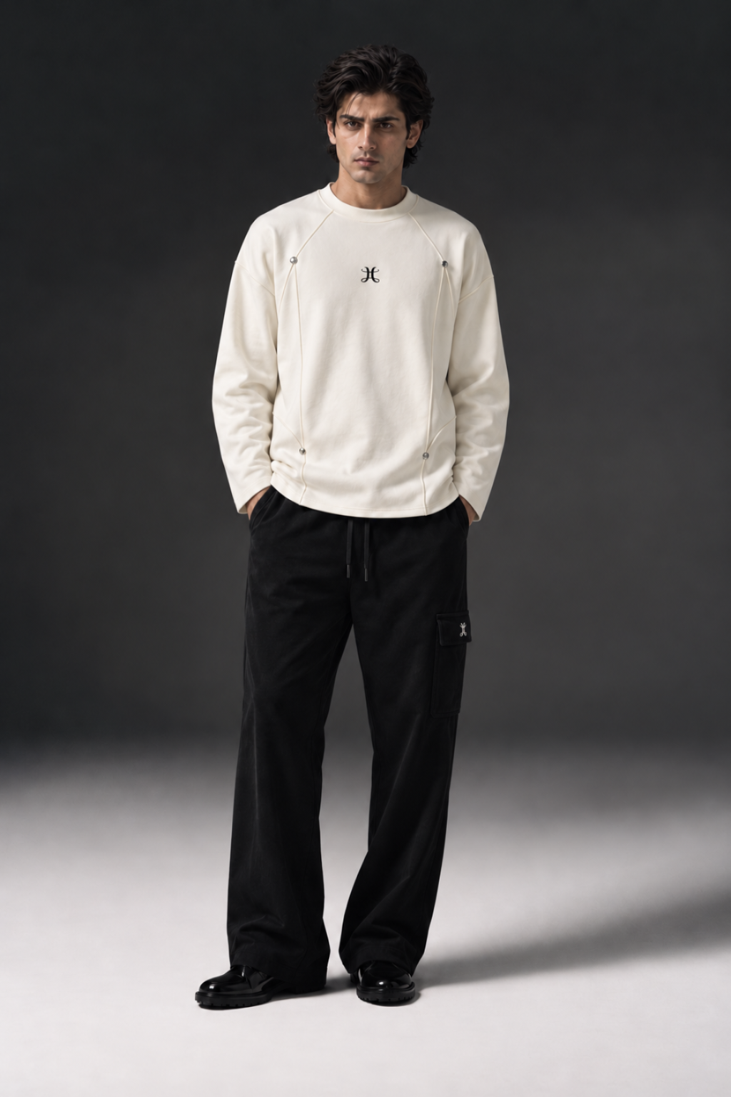 Monolith Contour Box Fit Long Sleeve — Cream White