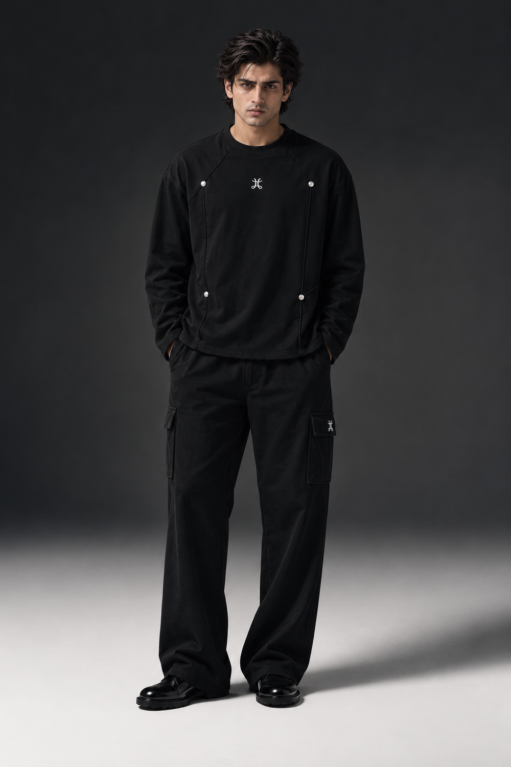 Monolith Contour Box Fit Long Sleeve — Jet Black.