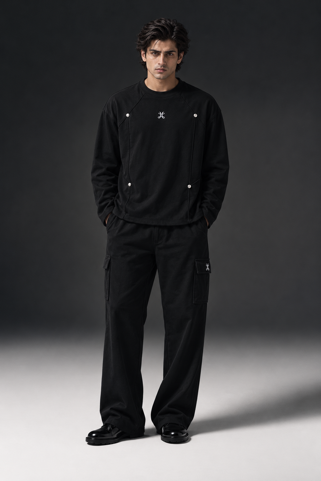Monolith Contour Box Fit Long Sleeve — Jet Black.
