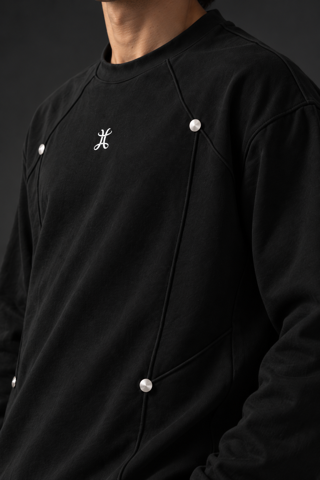 Monolith Contour Box Fit Long Sleeve — Jet Black.