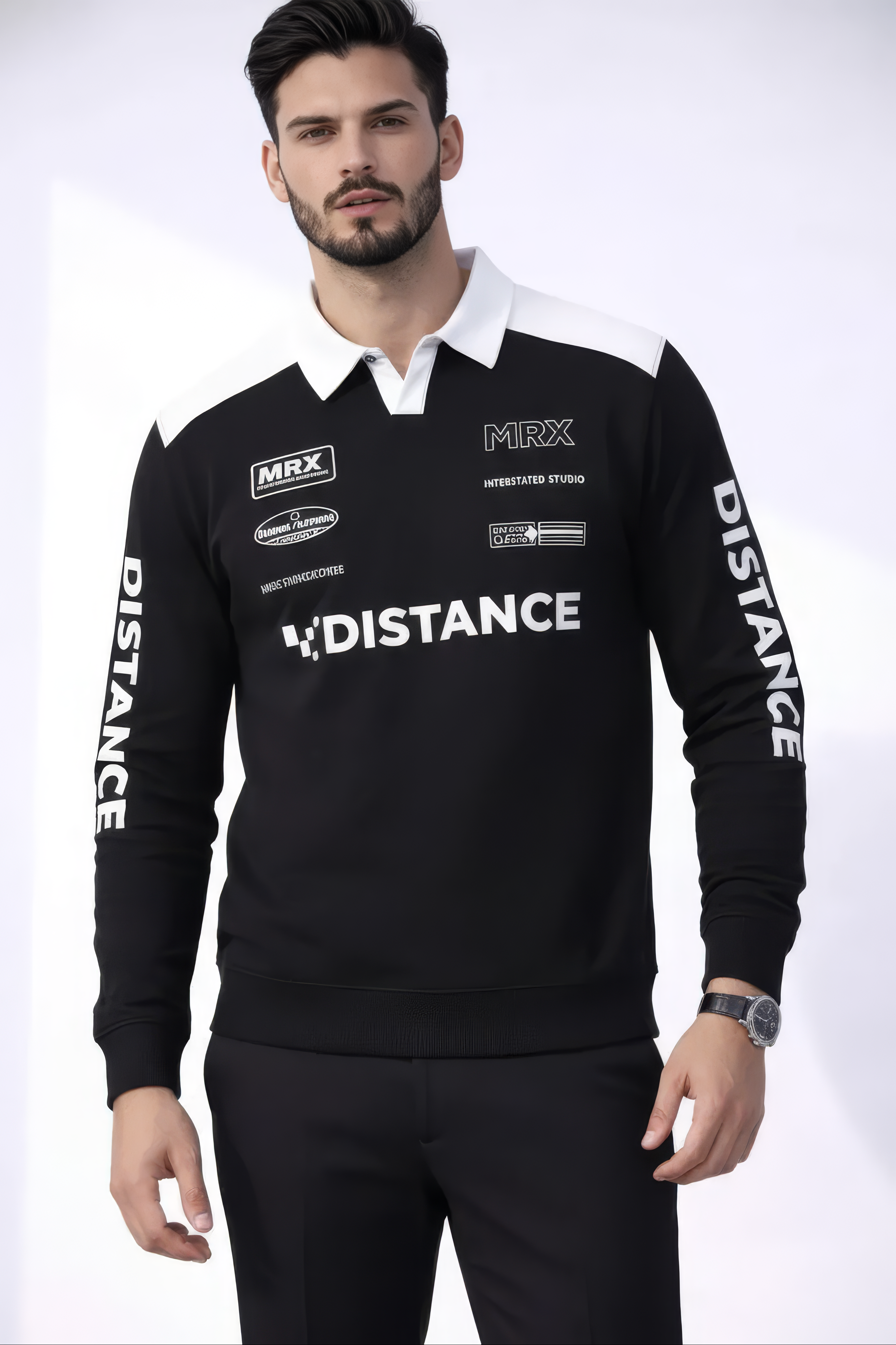 Summit Club Long Sleeve Polo — Black Edition