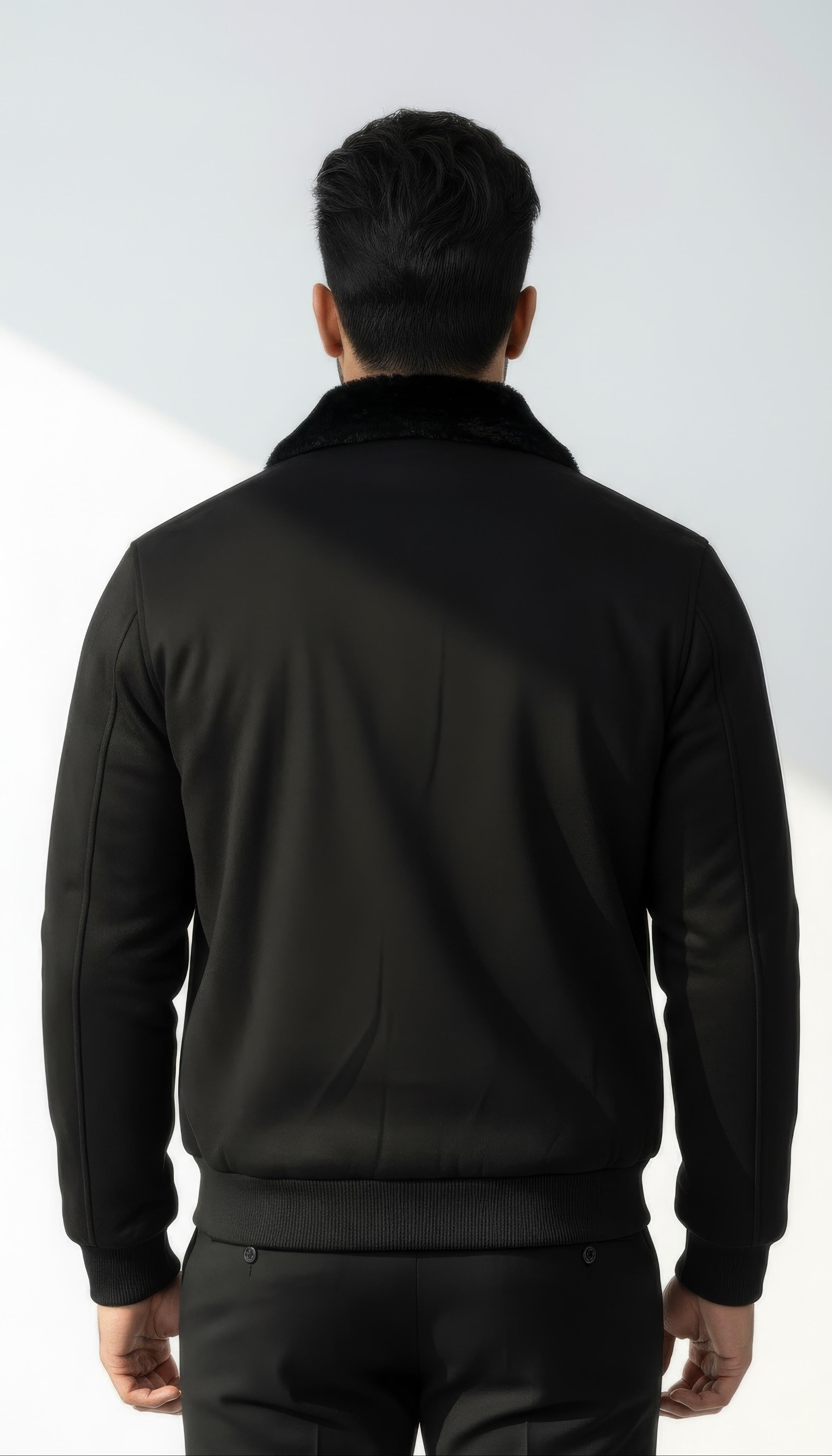 Noir Black Premium Suede Jacket