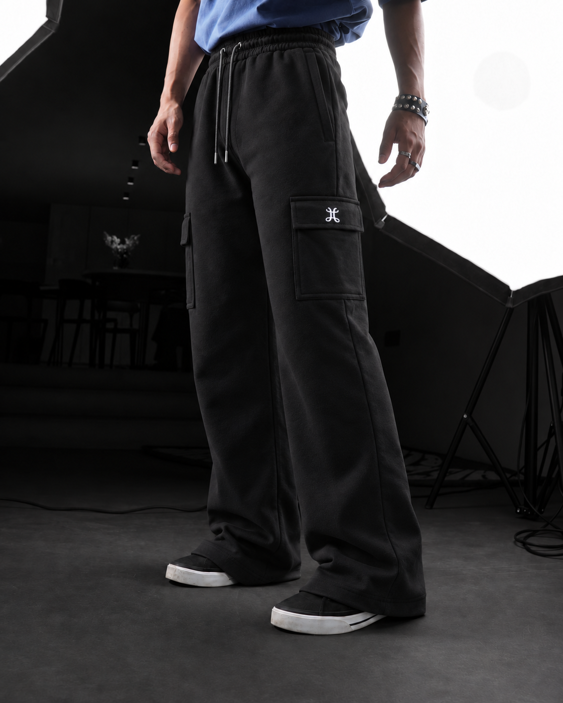 Structure Black Straight Fit Cargo